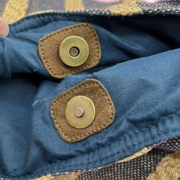 O’Neill burlap jute summer beach shoulder crossbody bag - Picture 4 of 8